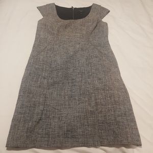 Gray tweed dress with cap sleeves